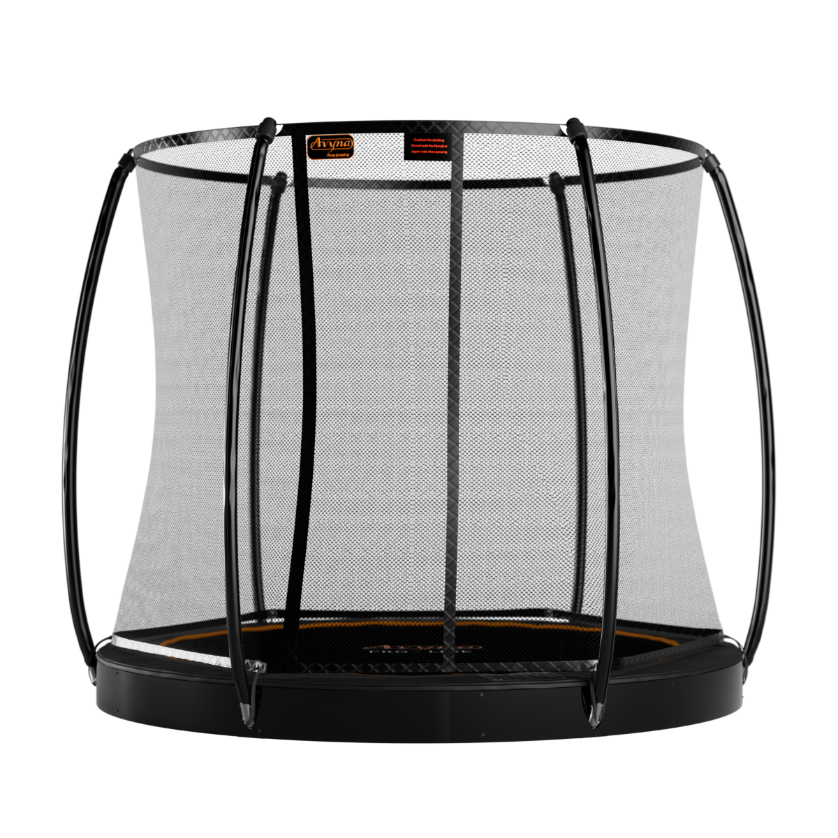 Avyna Trampoline FlatLevel Ø305 met veiligheidsnet | Zwart