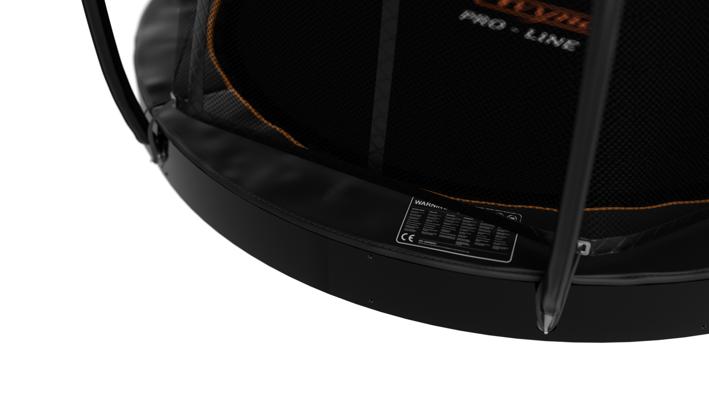 Avyna Trampoline FlatLevel Ø245 met veiligheidsnet | Zwart