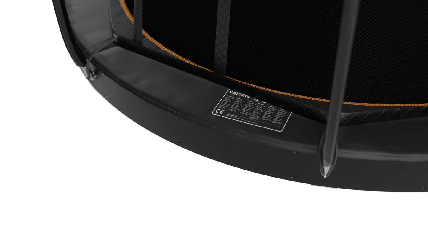 Avyna Trampoline FlatLevel Ø365 met veiligheidsnet | Zwart