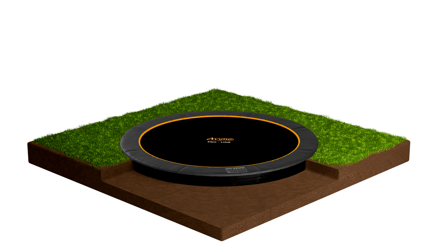 Avyna Trampoline FlatLevel Ø430 | Zwart