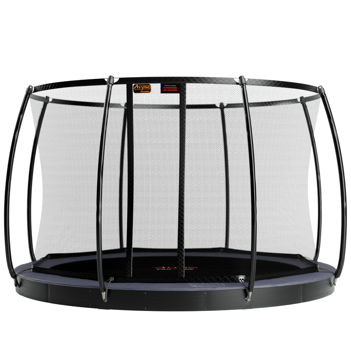 Avyna Trampoline FlatLevel Ø430 met veiligheidsnet | Grijs