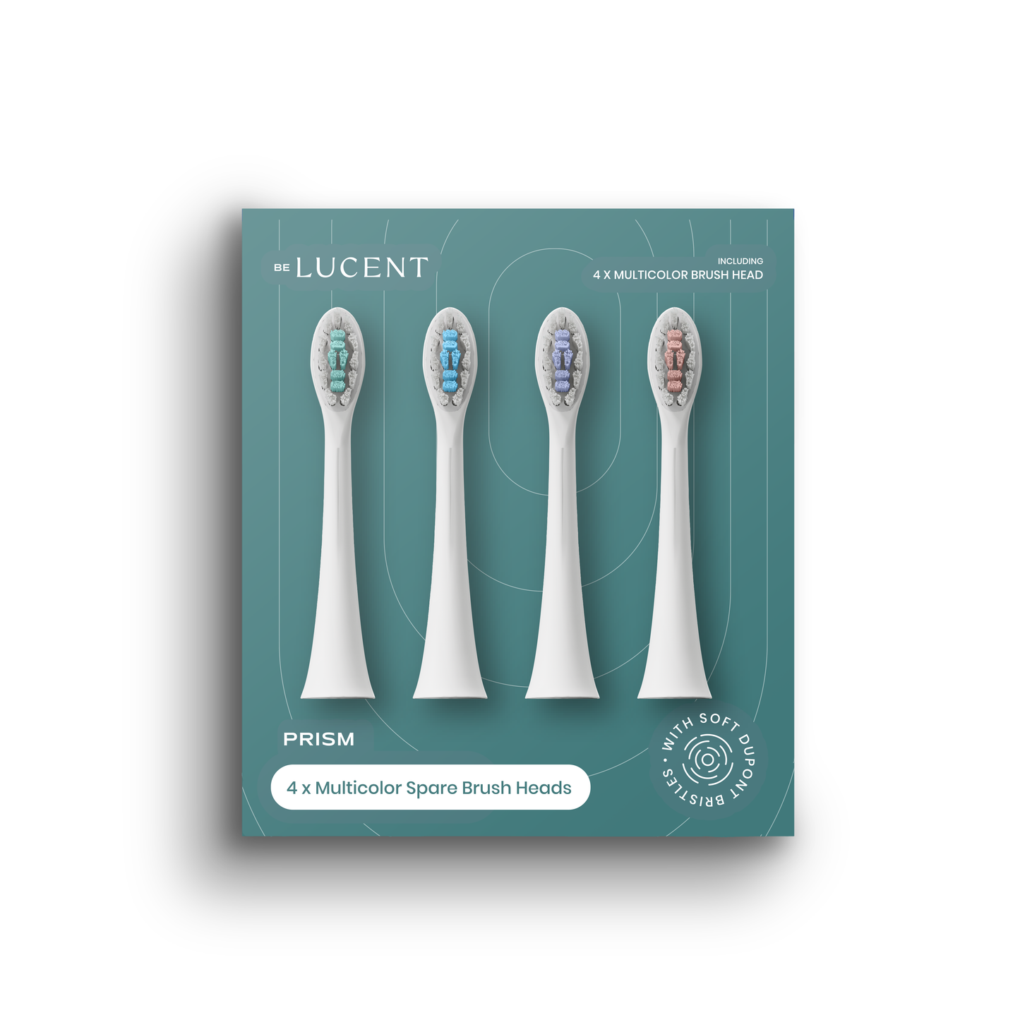 Be Lucent Prism Refill 4 Toothbrush Heads multicolour