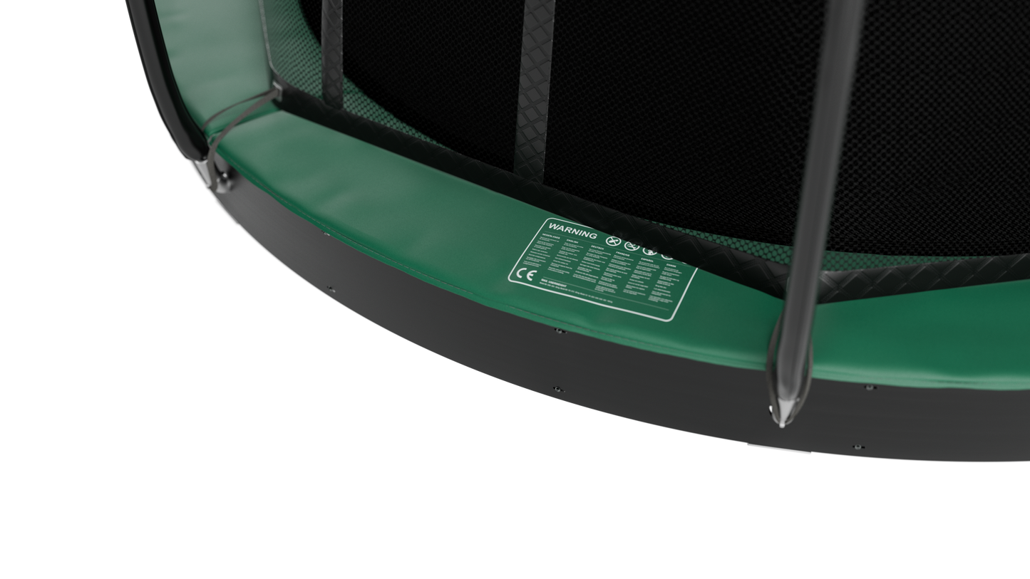 Avyna Trampoline FlatLevel Ø430 met veiligheidsnet | Groen