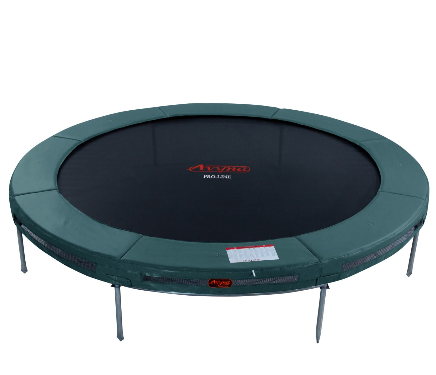 Avyna Trampoline InGround Ø430 met veiligheidsnet | Groen