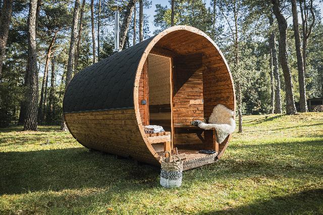 Barrelsauna 6 persoons Harvia houtkachel