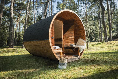 Barrelsauna 6 persoons Harvia houtkachel