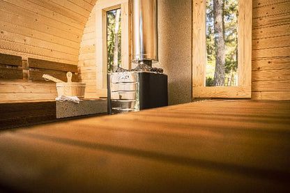 Barrelsauna 6 persoons Harvia houtkachel