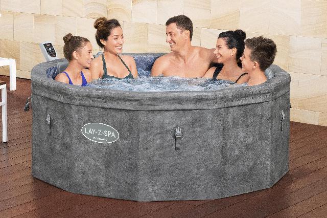 Lay-Z-Spa Carrara airjet 6 grijs steen