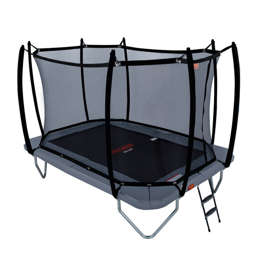 Avyna Trampoline Opbouw 380x255 (238) met net – Grijs