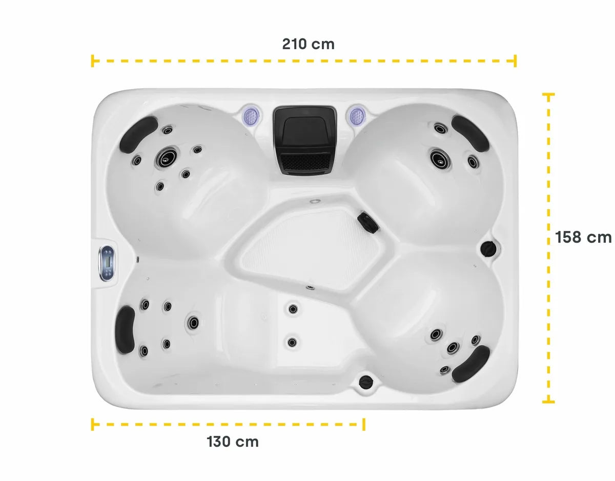 W'eau Como spa 4 persoons
